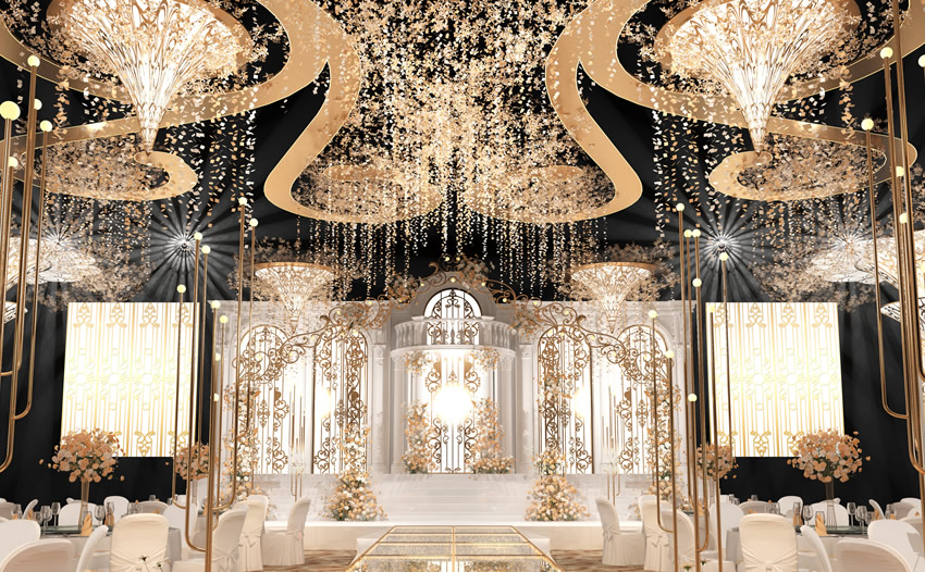 临渭花木兰喜事汇金色大厅效果展示